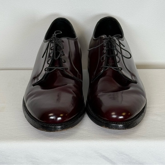 Florsheim Style 30834 Plain Toe Blucher Dress Shoe Dark Burgundy Men’s Size 12D - Picture 3 of 16
